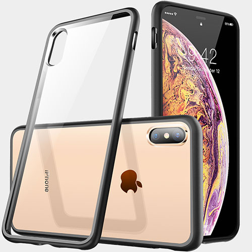 Ultra-thin Transparent TPU Soft Case C06 for Apple iPhone Xs Black