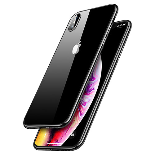 Ultra-thin Transparent TPU Soft Case C12 for Apple iPhone Xs Max Black