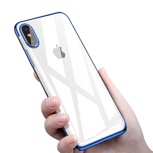 Ultra-thin Transparent TPU Soft Case C16 for Apple iPhone X Blue