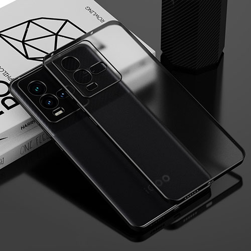 Ultra-thin Transparent TPU Soft Case Cover AN1 for Vivo iQOO 9T 5G Black