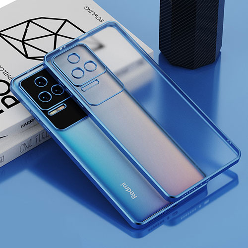 Ultra-thin Transparent TPU Soft Case Cover AN1 for Xiaomi Poco F4 5G Blue