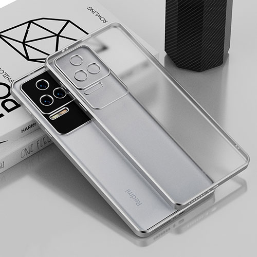 Ultra-thin Transparent TPU Soft Case Cover AN1 for Xiaomi Redmi K40S 5G Silver