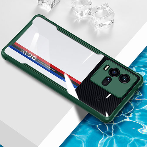 Ultra-thin Transparent TPU Soft Case Cover BH1 for Vivo iQOO 9T 5G Green