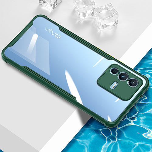 Ultra-thin Transparent TPU Soft Case Cover BH1 for Vivo V23 5G Green