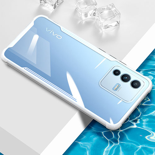 Ultra-thin Transparent TPU Soft Case Cover BH1 for Vivo V23 5G White