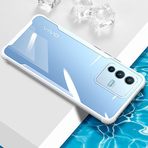 Ultra-thin Transparent TPU Soft Case Cover BH1 for Vivo V23 Pro 5G White