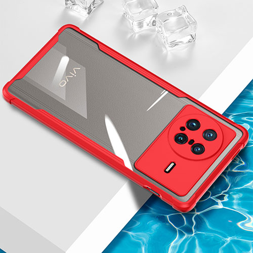 Ultra-thin Transparent TPU Soft Case Cover BH1 for Vivo X Note Red