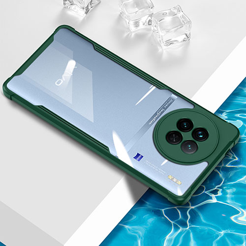 Ultra-thin Transparent TPU Soft Case Cover BH1 for Vivo X90 5G Green