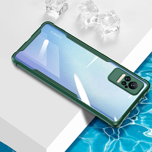 Ultra-thin Transparent TPU Soft Case Cover BH1 for Xiaomi Civi 1S 5G Green