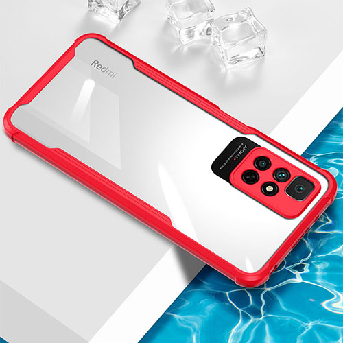 Ultra-thin Transparent TPU Soft Case Cover BH1 for Xiaomi Redmi 10 (2022) Red