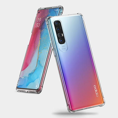 Ultra-thin Transparent TPU Soft Case Cover for Oppo Reno3 Pro Clear