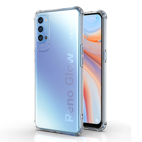 Ultra-thin Transparent TPU Soft Case Cover for Oppo Reno4 Pro 5G Clear