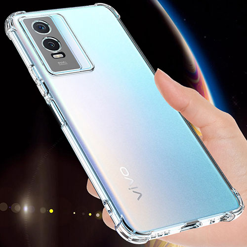Ultra-thin Transparent TPU Soft Case Cover for Vivo Y76s 5G Clear