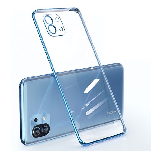 Ultra-thin Transparent TPU Soft Case Cover for Xiaomi Mi 11 5G Blue