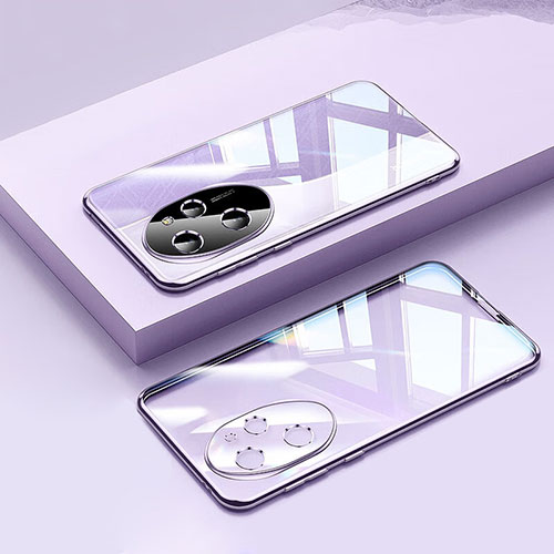 Ultra-thin Transparent TPU Soft Case Cover H01 for Huawei Honor 100 Pro 5G Purple