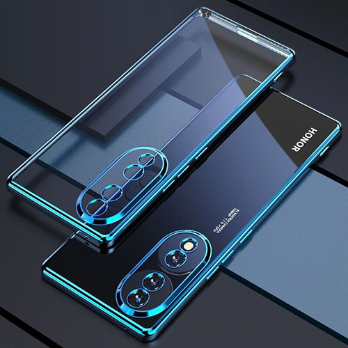 Ultra-thin Transparent TPU Soft Case Cover H01 for Huawei Honor 70 Pro 5G Blue