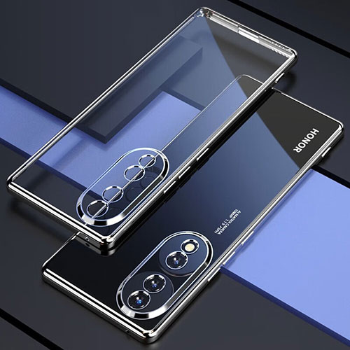 Ultra-thin Transparent TPU Soft Case Cover H01 for Huawei Honor 70 Pro+ Plus 5G Silver