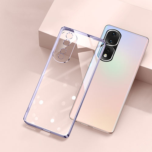 Ultra-thin Transparent TPU Soft Case Cover H01 for Huawei Honor 80 Pro 5G Purple