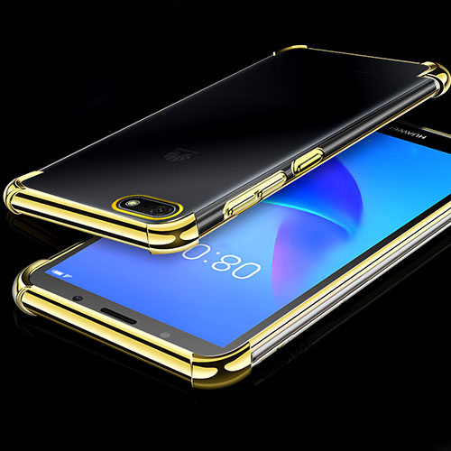 Ultra-thin Transparent TPU Soft Case Cover H01 for Huawei Honor Play 7 Gold