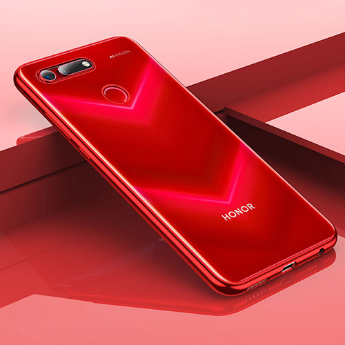 Ultra-thin Transparent TPU Soft Case Cover H01 for Huawei Honor View 20 Red