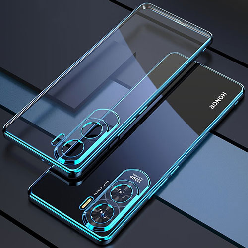 Ultra-thin Transparent TPU Soft Case Cover H01 for Huawei Honor X50i 5G Blue