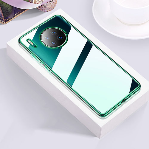 Ultra-thin Transparent TPU Soft Case Cover H01 for Huawei Mate 30E Pro 5G Green