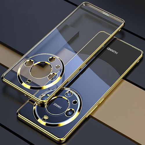 Ultra-thin Transparent TPU Soft Case Cover H01 for Huawei Mate 60 Pro+ Plus Gold