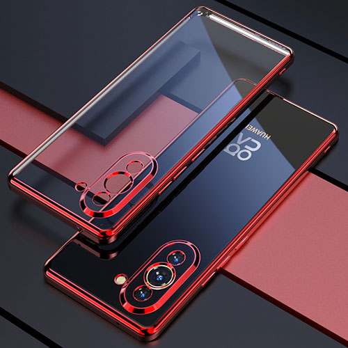 Ultra-thin Transparent TPU Soft Case Cover H01 for Huawei Nova 10 Pro Red