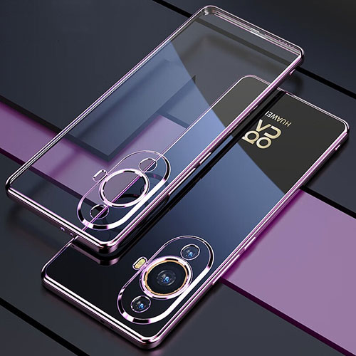 Ultra-thin Transparent TPU Soft Case Cover H01 for Huawei Nova 11 Pro Purple