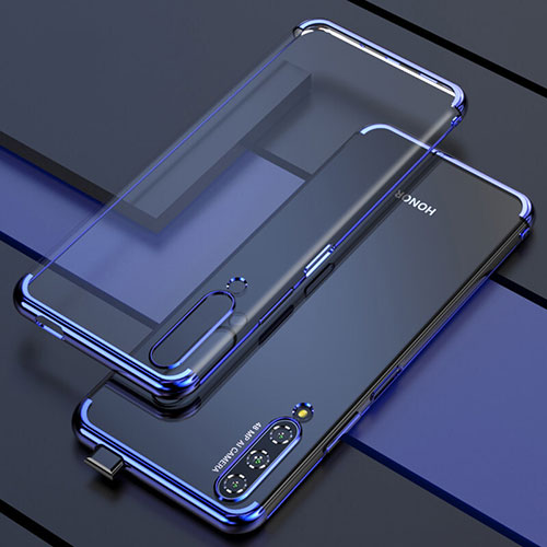 Ultra-thin Transparent TPU Soft Case Cover H01 for Huawei P Smart Pro (2019) Blue