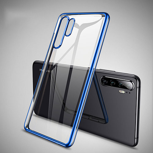 Ultra-thin Transparent TPU Soft Case Cover H01 for Huawei P30 Pro New Edition Blue