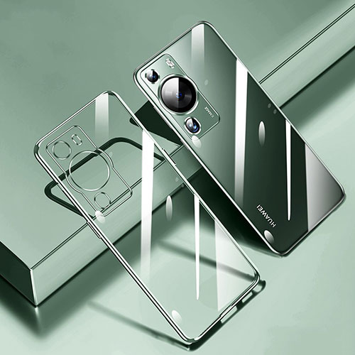 Ultra-thin Transparent TPU Soft Case Cover H01 for Huawei P60 Green