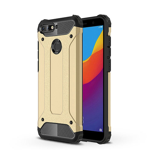 Ultra-thin Transparent TPU Soft Case Cover H01 for Huawei Y6 (2018) Gold