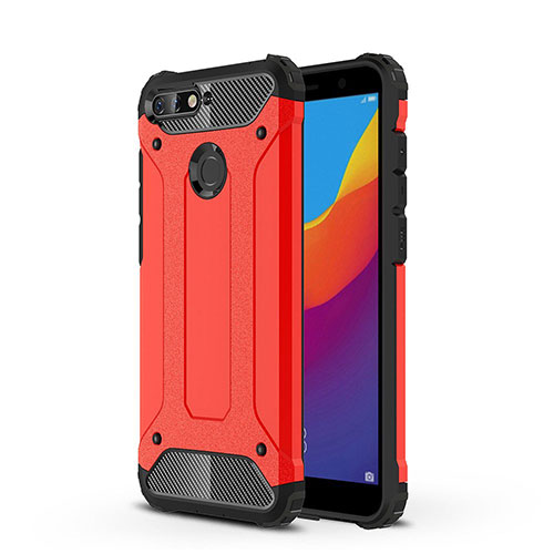 Ultra-thin Transparent TPU Soft Case Cover H01 for Huawei Y6 (2018) Red