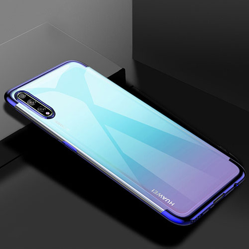 Ultra-thin Transparent TPU Soft Case Cover H01 for Huawei Y8p Blue