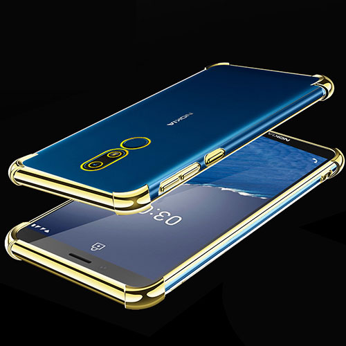 Ultra-thin Transparent TPU Soft Case Cover H01 for Nokia C3 Gold