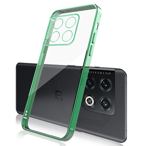 Ultra-thin Transparent TPU Soft Case Cover H01 for OnePlus 10 Pro 5G Green