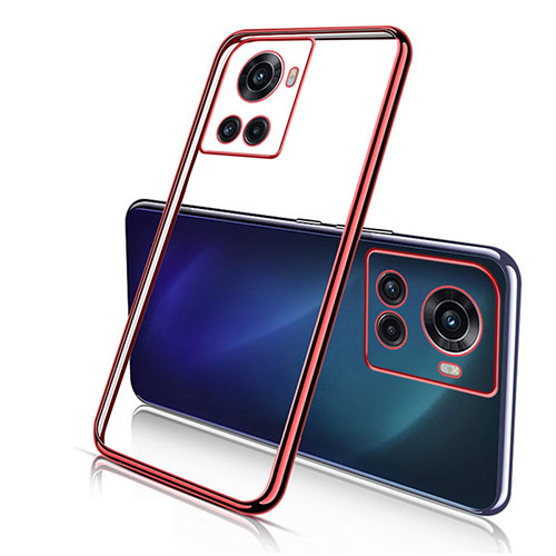 Ultra-thin Transparent TPU Soft Case Cover H01 for OnePlus Ace 5G Red