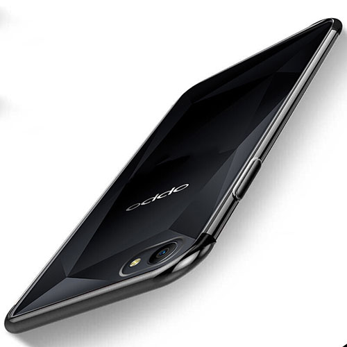 Ultra-thin Transparent TPU Soft Case Cover H01 for Oppo A3 Black