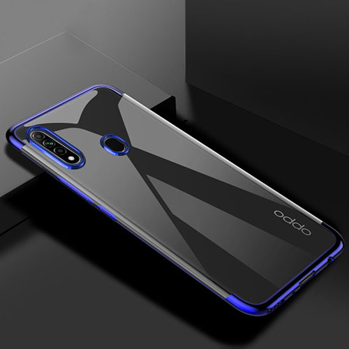 Ultra-thin Transparent TPU Soft Case Cover H01 for Oppo A31 Blue