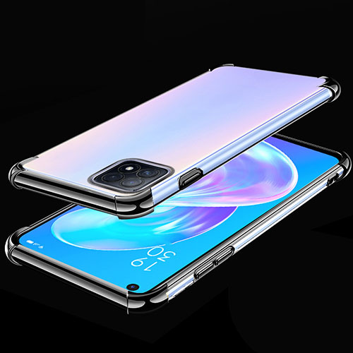 Ultra-thin Transparent TPU Soft Case Cover H01 for Oppo A72 5G Black