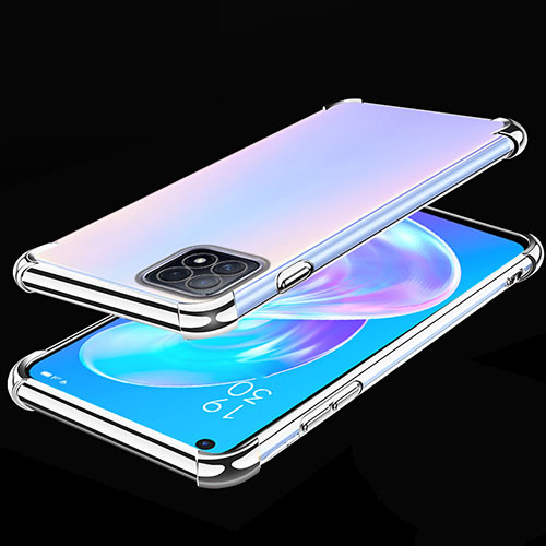 Ultra-thin Transparent TPU Soft Case Cover H01 for Oppo A72 5G Silver