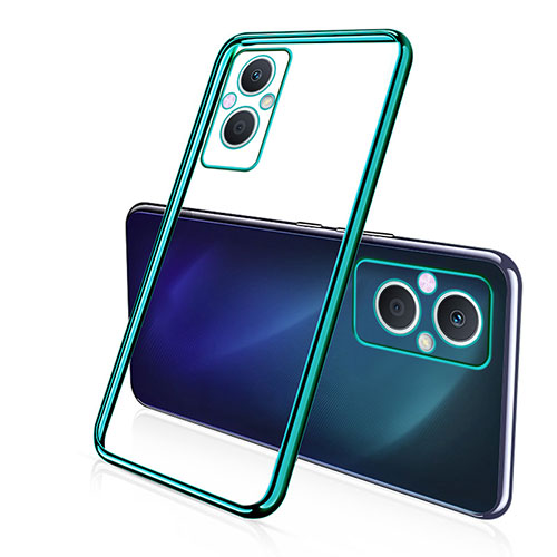 Ultra-thin Transparent TPU Soft Case Cover H01 for Oppo F21 Pro 5G Green