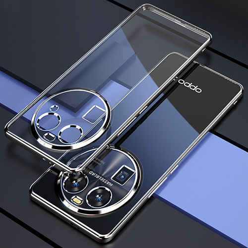 Ultra-thin Transparent TPU Soft Case Cover H01 for Oppo Find X6 5G Silver