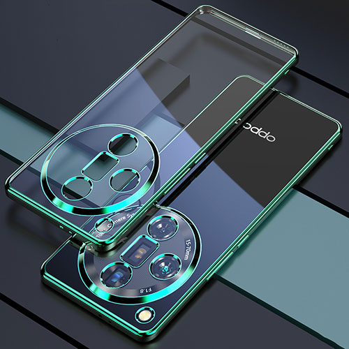 Ultra-thin Transparent TPU Soft Case Cover H01 for Oppo Find X7 5G Green