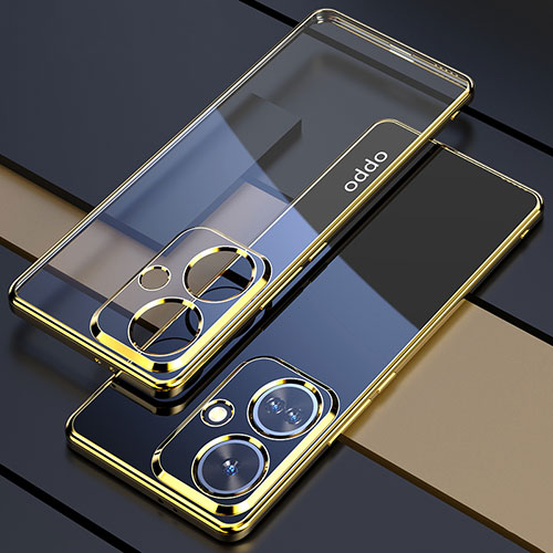 Ultra-thin Transparent TPU Soft Case Cover H01 for Oppo K11 5G Gold