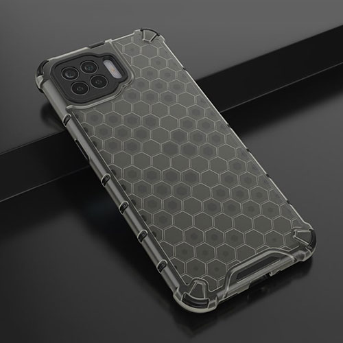 Ultra-thin Transparent TPU Soft Case Cover H01 for Oppo Reno4 Lite Black