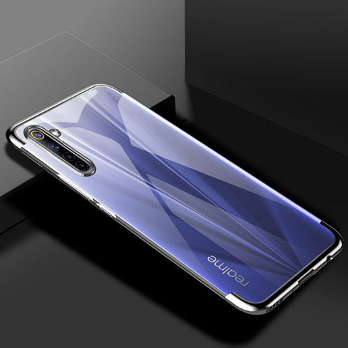 Ultra-thin Transparent TPU Soft Case Cover H01 for Realme 6 Silver