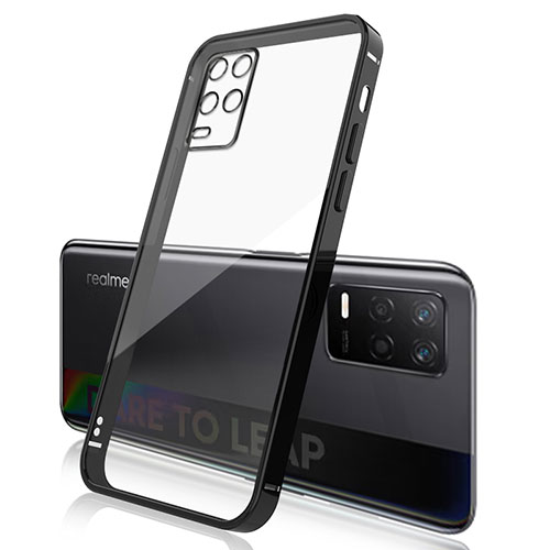 Ultra-thin Transparent TPU Soft Case Cover H01 for Realme 9 5G India Black