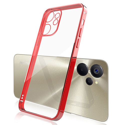 Ultra-thin Transparent TPU Soft Case Cover H01 for Realme 9i 5G Red